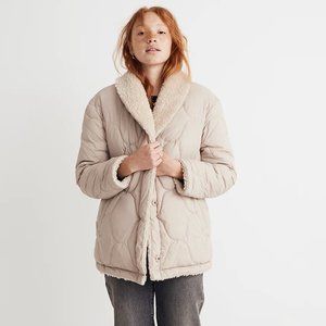 Madewell | Reversible Quilted Faux-Shearling Jacket